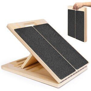 Wooden Calf Stretcher Board Portable Slant for Pilates